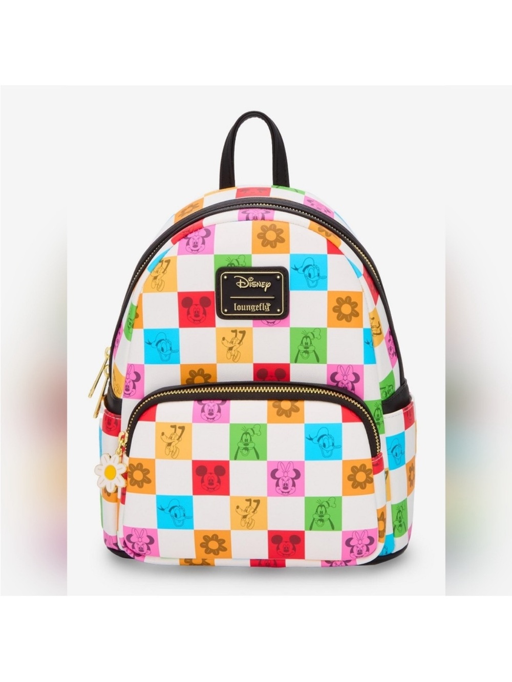 NWT Loungefly Disney Mickey And Friends Checkered Mini
Backpack